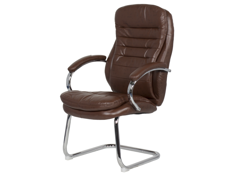 Посетителски стол Carmen 6154 - искрящо кафяв -