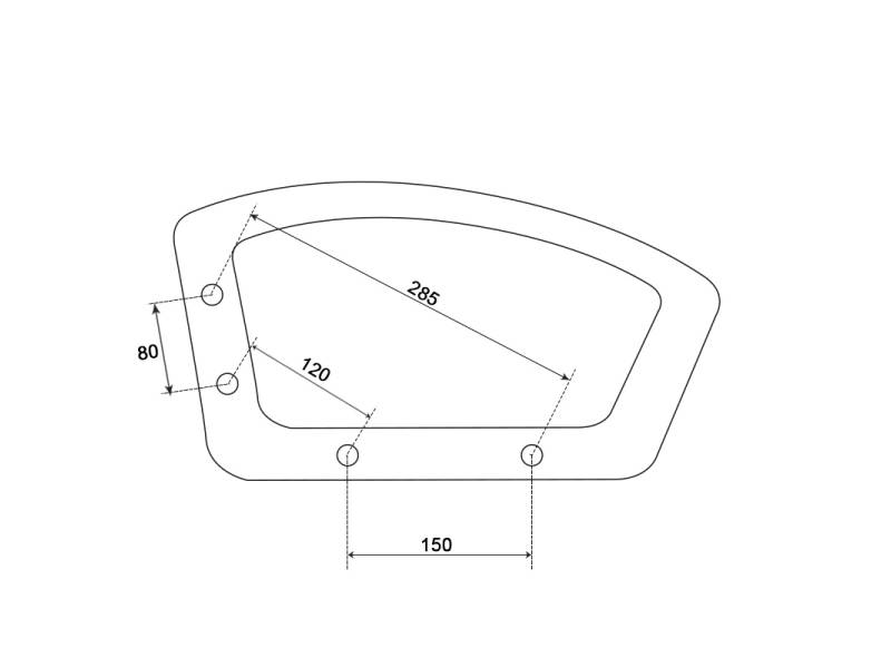 Подлакътник за офис стол 6080/ 6080-1 - ляв -