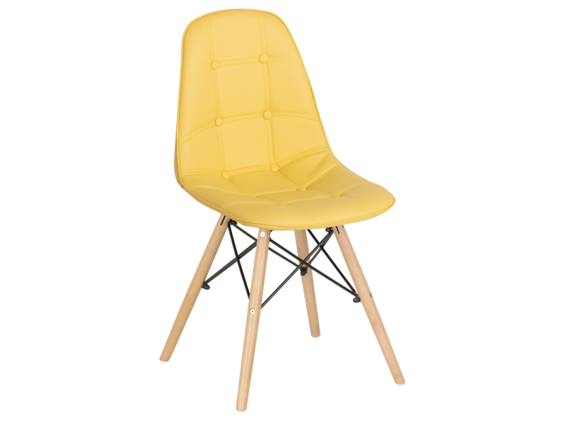 Трапезен стол Carmen 9962 - лимонено жълт -