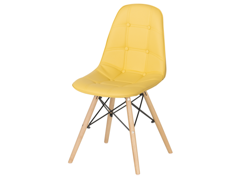 Трапезен стол Carmen 9962 - лимонено жълт -