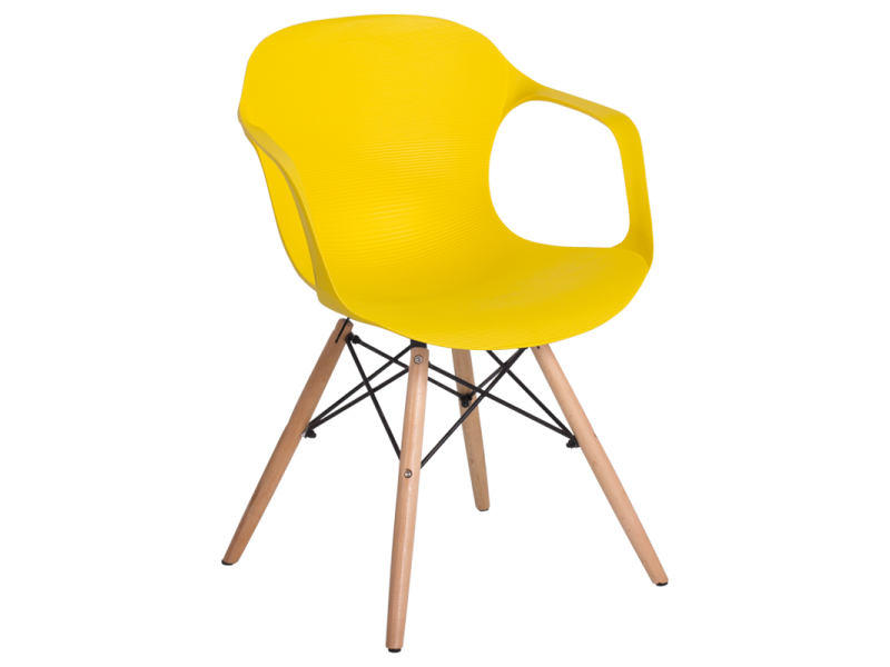 Трапезен стол Carmen 9964 - жълт - Трапезни столове