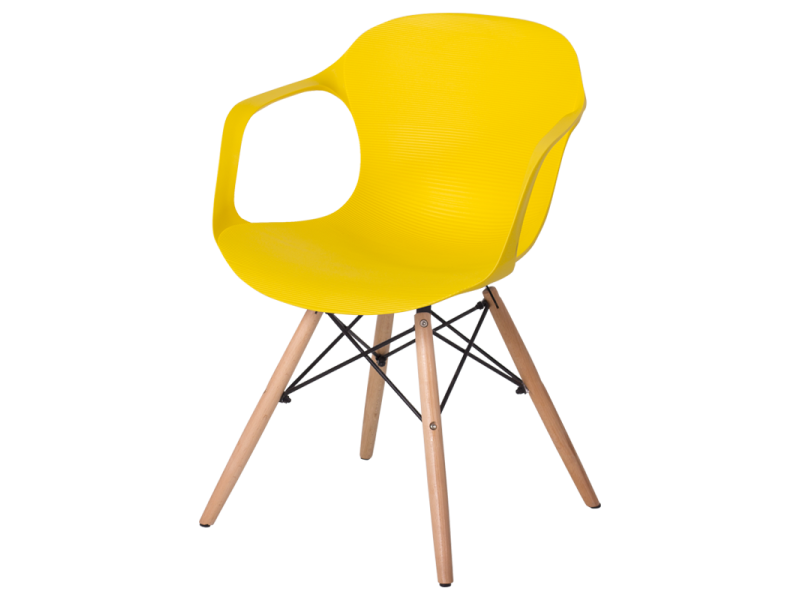 Трапезен стол Carmen 9964 - жълт - Трапезни столове