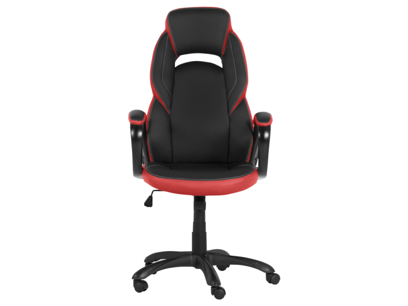 Президентски офис стол Carmen 7511 - черно-червен -