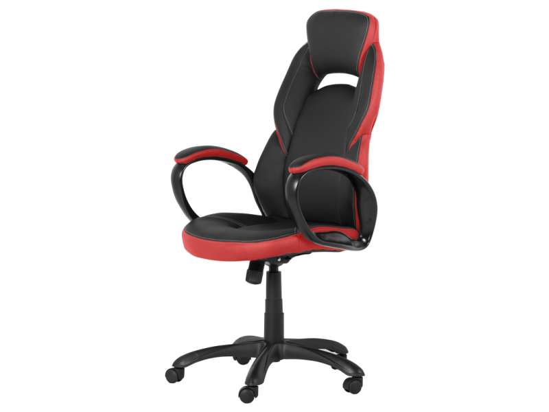 Президентски офис стол Carmen 7511 - черно-червен -