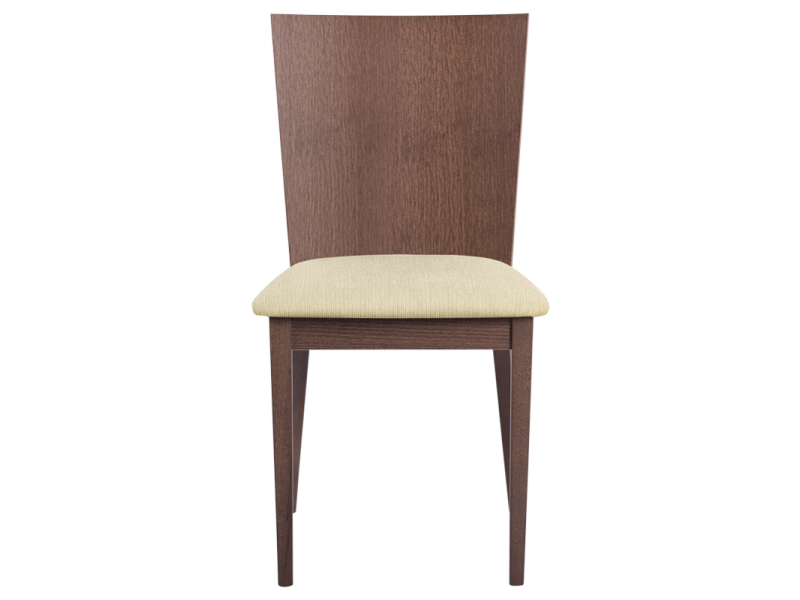 Трапезен стол DARIO - орех MB / бежов крем -