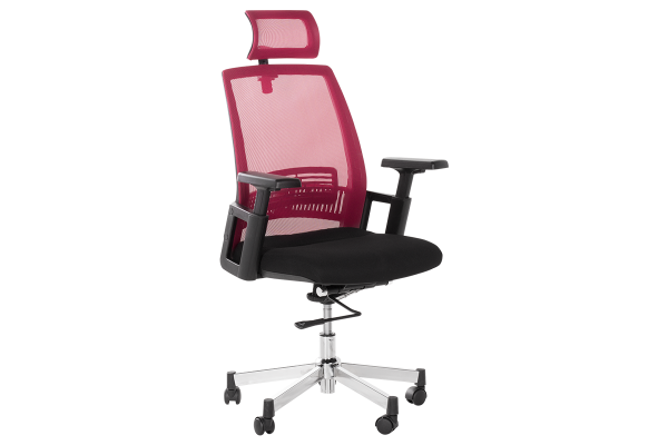 Президентски офис стол Carmen 7514 - бордо / черен