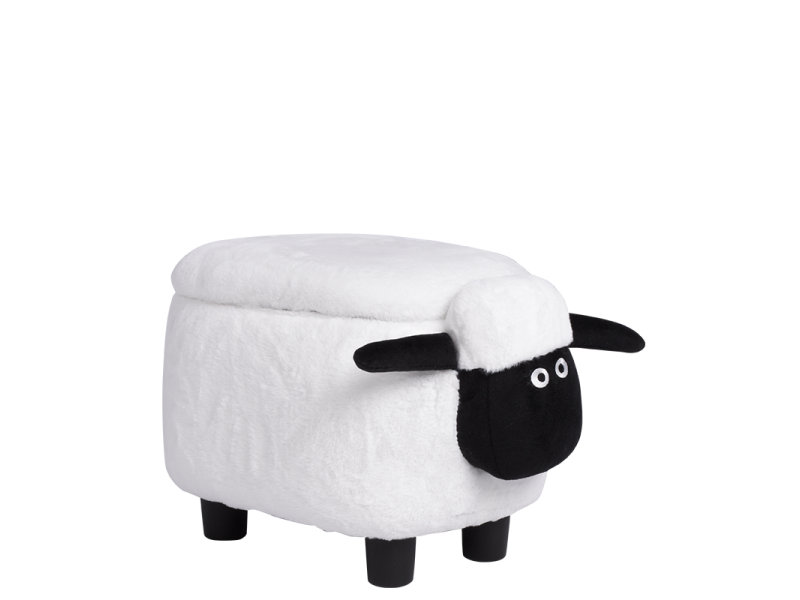 Детска табуретка с ракла - бяла овца -