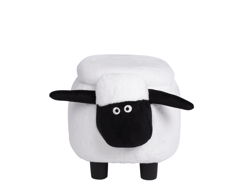 Детска табуретка с ракла - бяла овца -