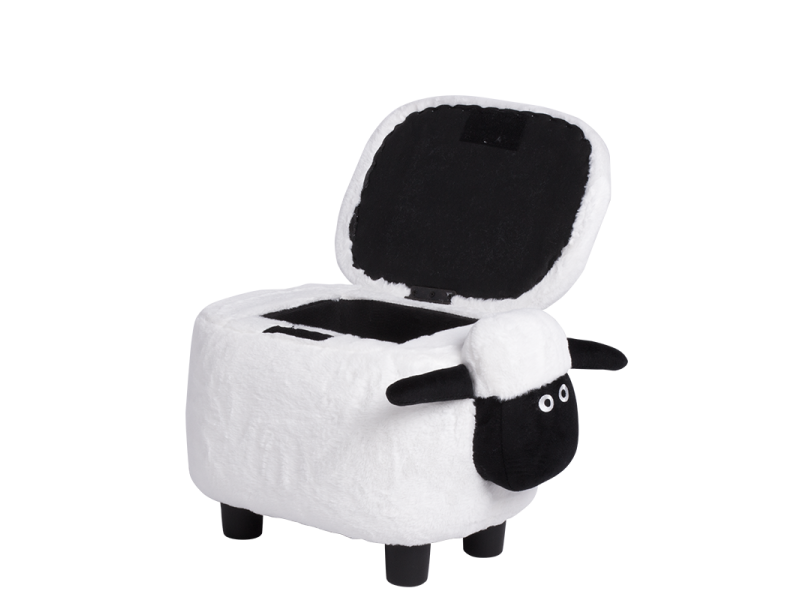 Детска табуретка с ракла - бяла овца -