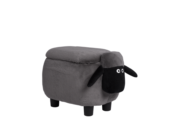 Детска табуретка с ракла - сива овца