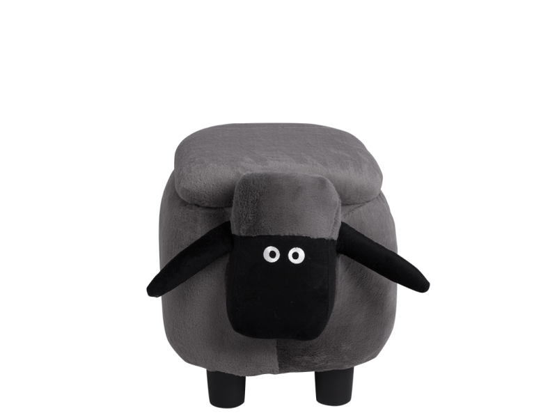 Детска табуретка с ракла - сива овца -