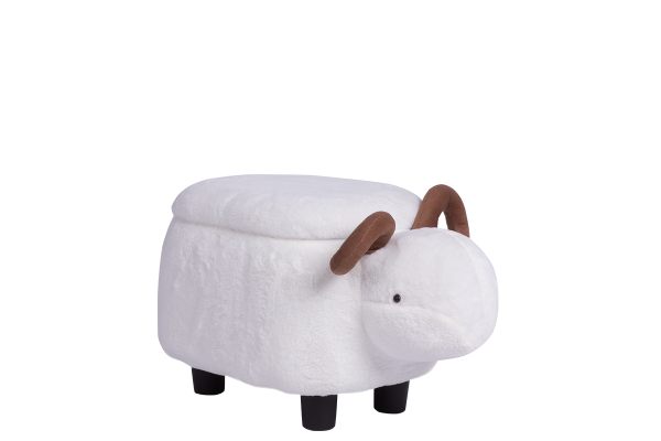 Детска табуретка с ракла - бял овен