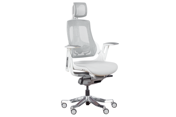 Президентски офис стол AMBRA - бял