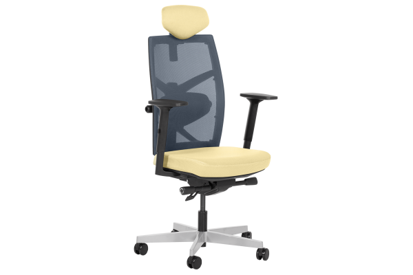 Президентски офис стол FREDO - светло жълт