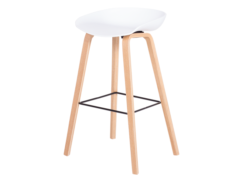 Бар стол Carmen 3078 - бял -