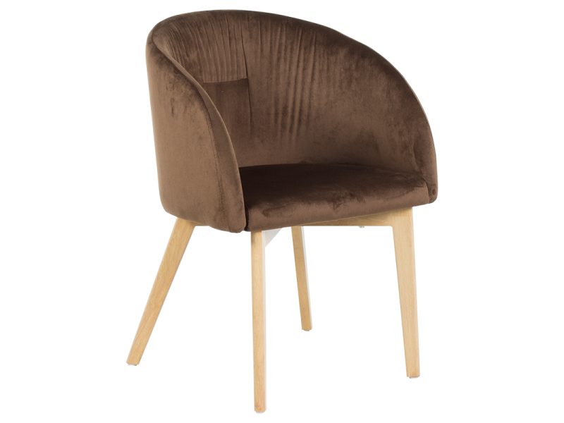 Трапезен стол Carmen 522 - кафяв -