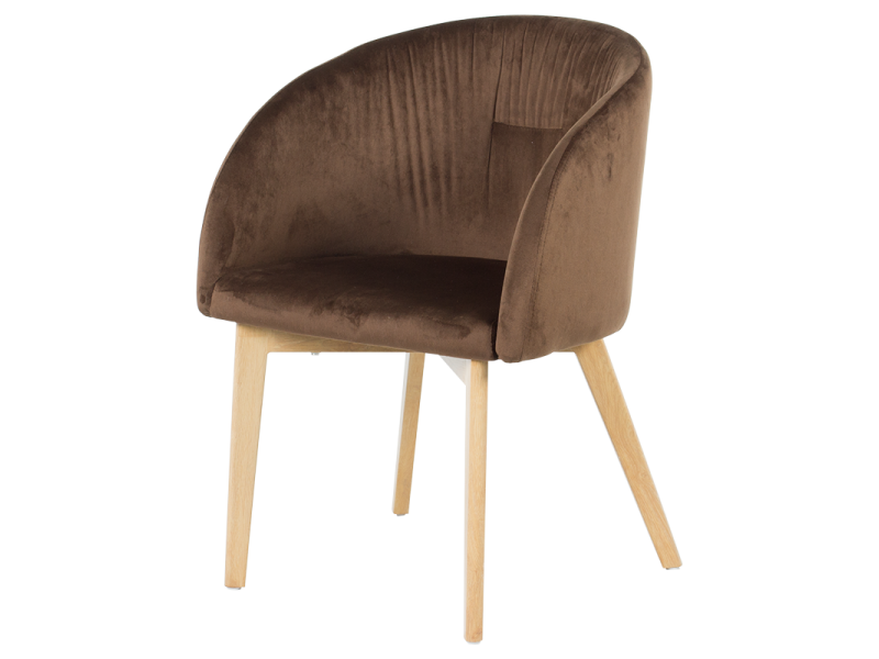 Трапезен стол Carmen 522 - кафяв -