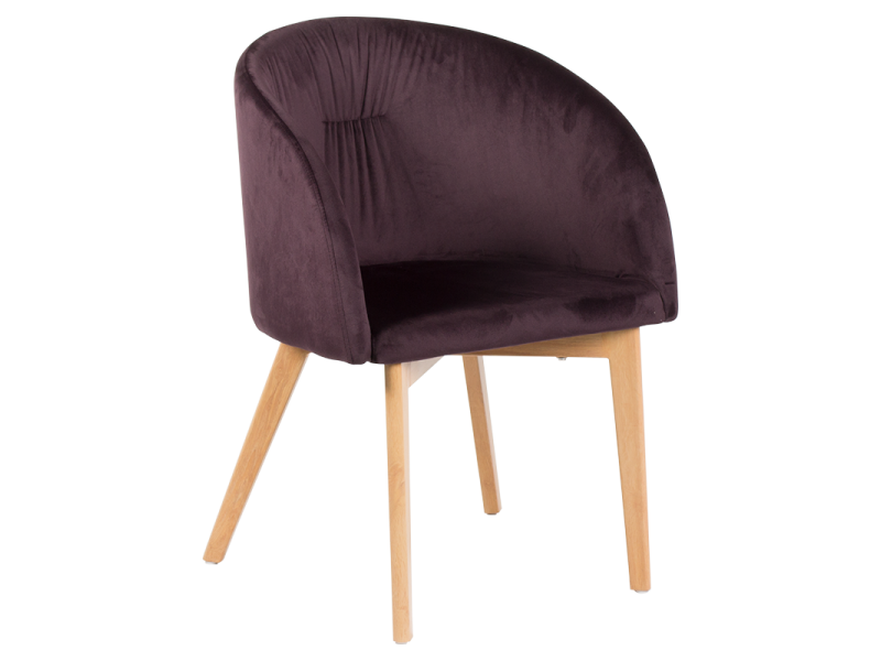 Трапезен стол Carmen 522 - тъмно кафяв -