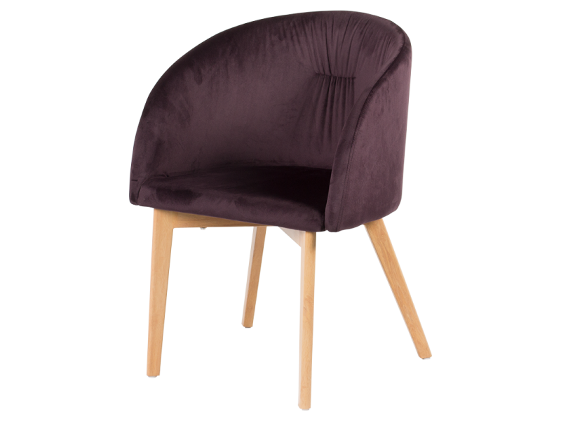 Трапезен стол Carmen 522 - тъмно кафяв -