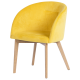 Трапезен стол Carmen 522 - жълт -
