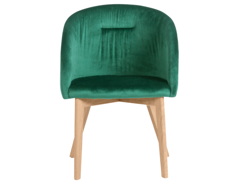 Трапезен стол Carmen 522 - тъмно зелен -