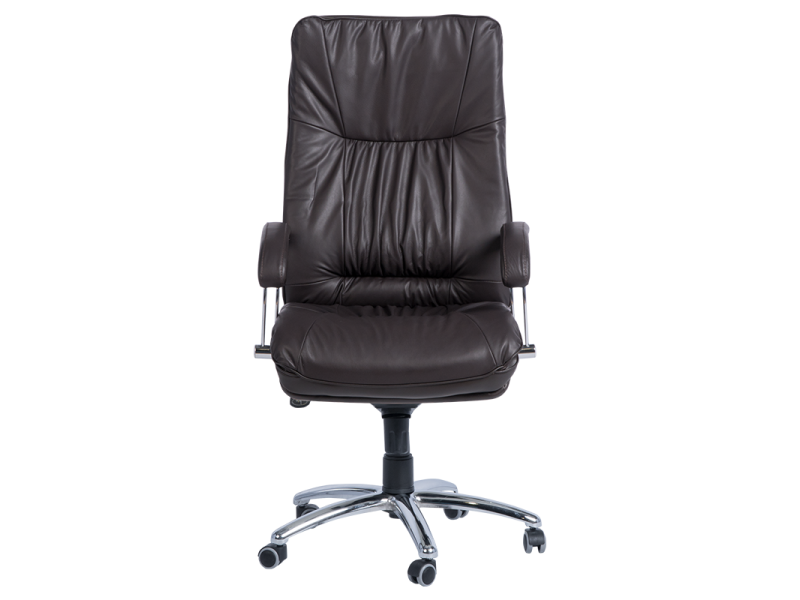 Президентски офис стол PALERMO - тъмно кафяв LUX -