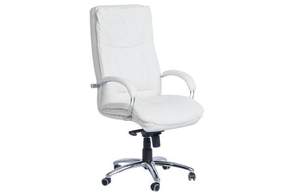 Президентски офис стол PALERMO - бял LUX