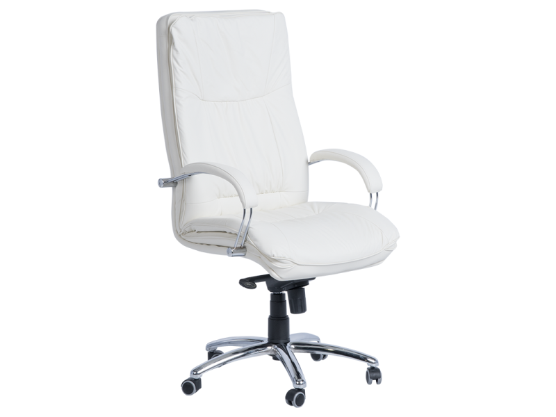 Президентски офис стол PALERMO - бял LUX -