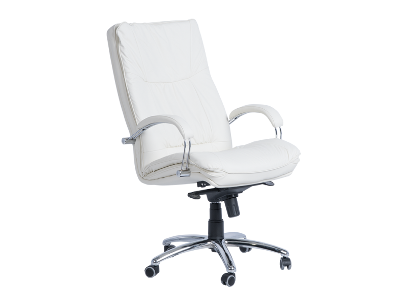 Президентски офис стол PALERMO - бял LUX -