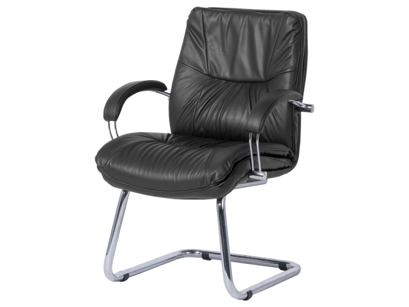 Посетителски стол PARMA - черен LUX -