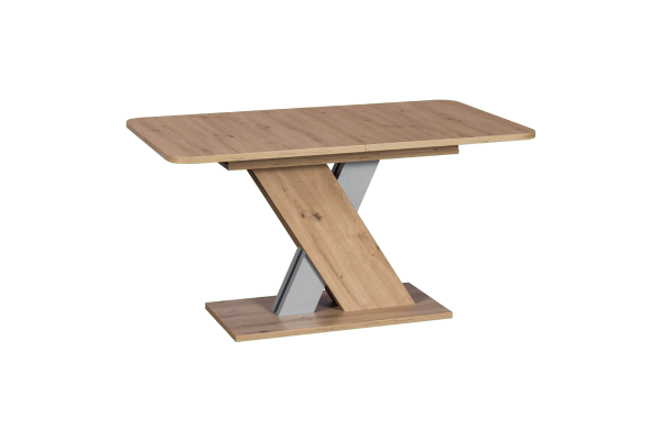 Разтегателна трапезна маса Carmen Exel - дъб артисан/алуминий