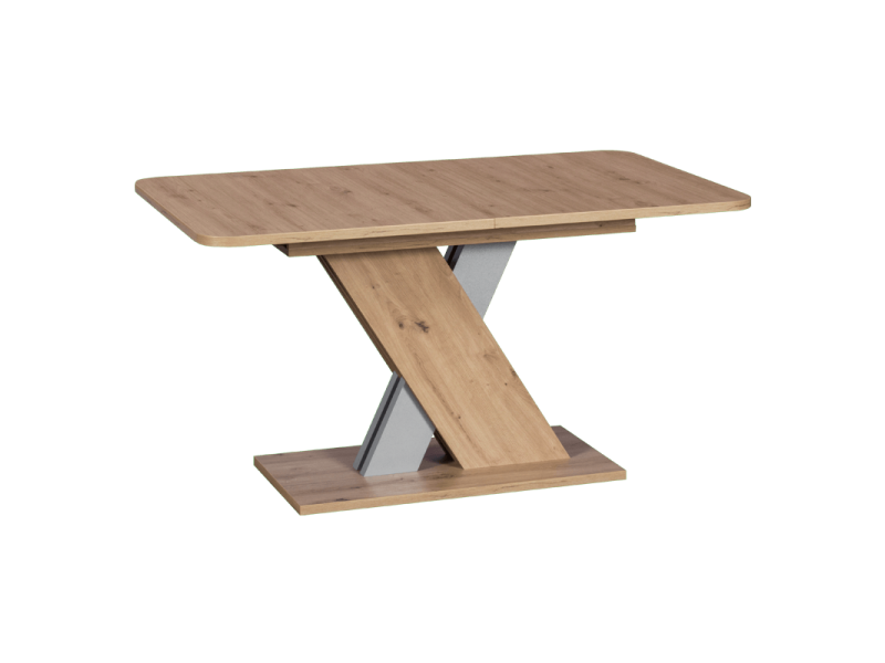 Разтегателна трапезна маса Carmen Exel - дъб артисан/алуминий - Трапезни маси