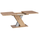 Разтегателна трапезна маса Carmen Exel - дъб артисан/алуминий - Трапезни маси