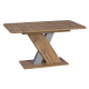 Разтегателна трапезна маса EXEL - дъб вотан / алуминий -
