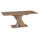 Разтегателна трапезна маса EXEL - дъб вотан / алуминий -