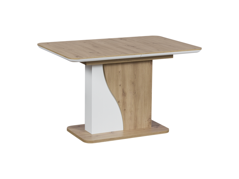 Разтегателна трапезна маса Carmen Sirius - дъб артисан/бял - Трапезни маси