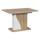 Разтегателна трапезна маса Carmen Sirius - дъб артисан/бял - Трапезни маси