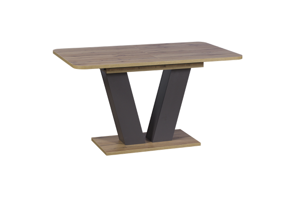 Разтегателна трапезна маса Carmen Vegas - дъб вотан / тъмно сив