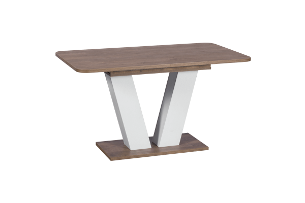 Разтегателна трапезна маса Carmen Vegas - дъб канзас / сив