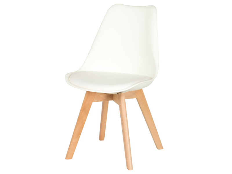 Трапезен стол Carmen 9958 B - бял -