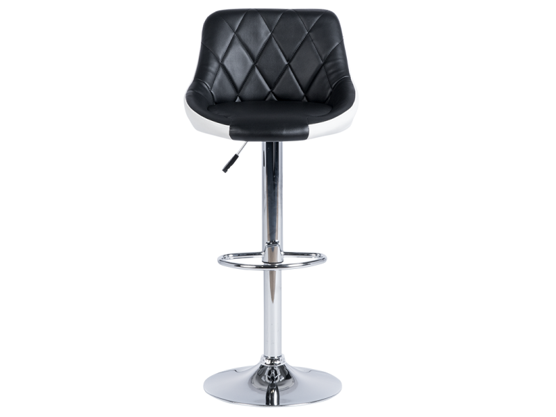 Бар стол Carmen 3080 - черно - бял -