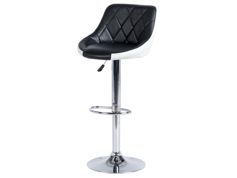 Бар стол Carmen 3080 - черно - бял -