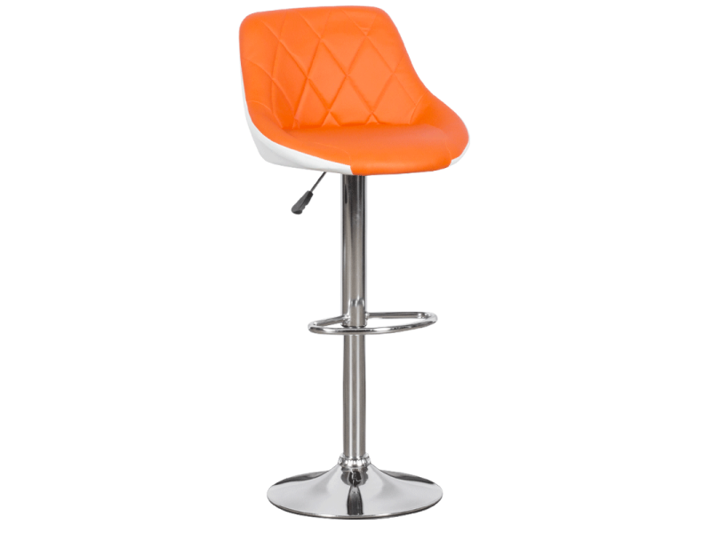 Бар стол Carmen 3080 - оранжево - бял -