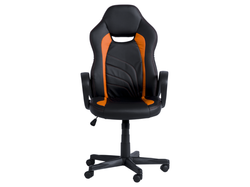 Геймърски стол Carmen 7525 - черно-оранжев -