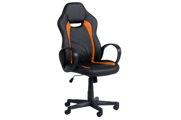 Геймърски стол Carmen 7525 - черно-оранжев