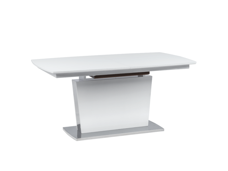 Разтегателна трапезна маса Carmen Maria L - бяла - Трапезни маси