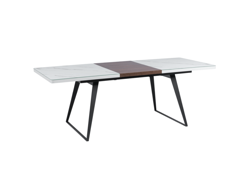 Разтегателна трапезна маса Carmen Sara L - бяла - Трапезни маси