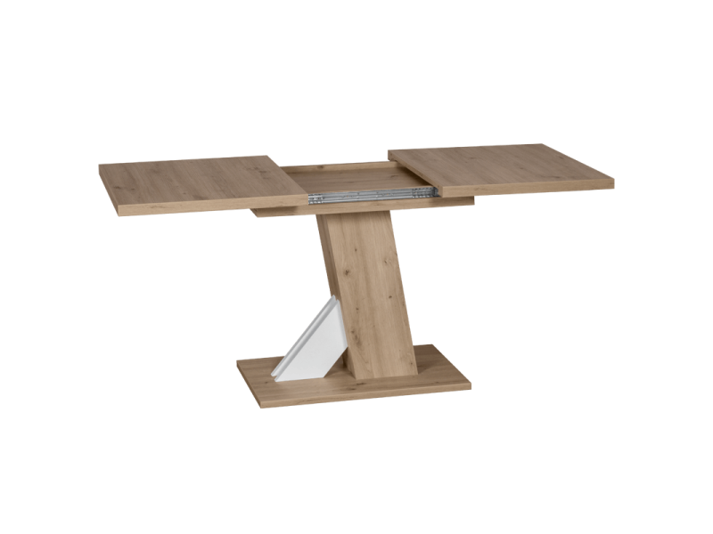 Разтегателна трапезна маса Carmen LUSSO - дъб артисан / бял - Трапезни маси