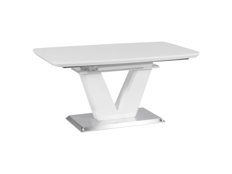 Разтегателна трапезна маса Carmen Lincoln L - бял - Трапезни маси