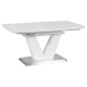 Разтегателна трапезна маса Carmen Lincoln L - бял - Трапезни маси